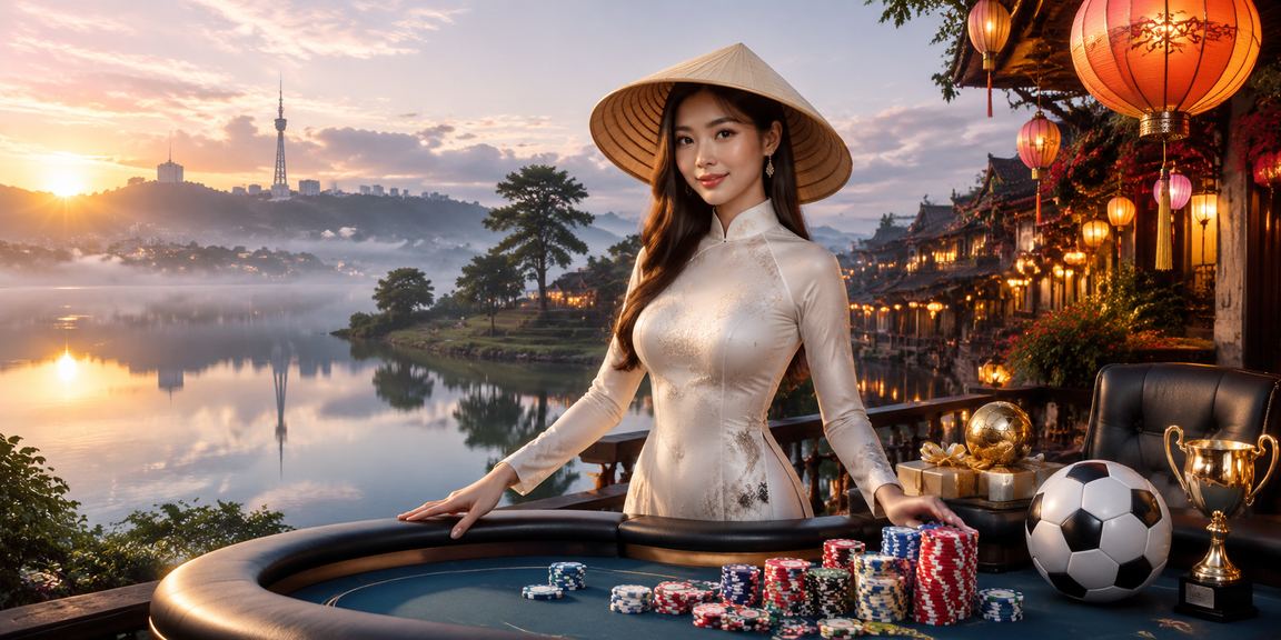 Cô gái đội nón lá tại Hội An theo dõi trận đấu bóng đá – trải nghiệm đặt cược trực tuyến cùng r290